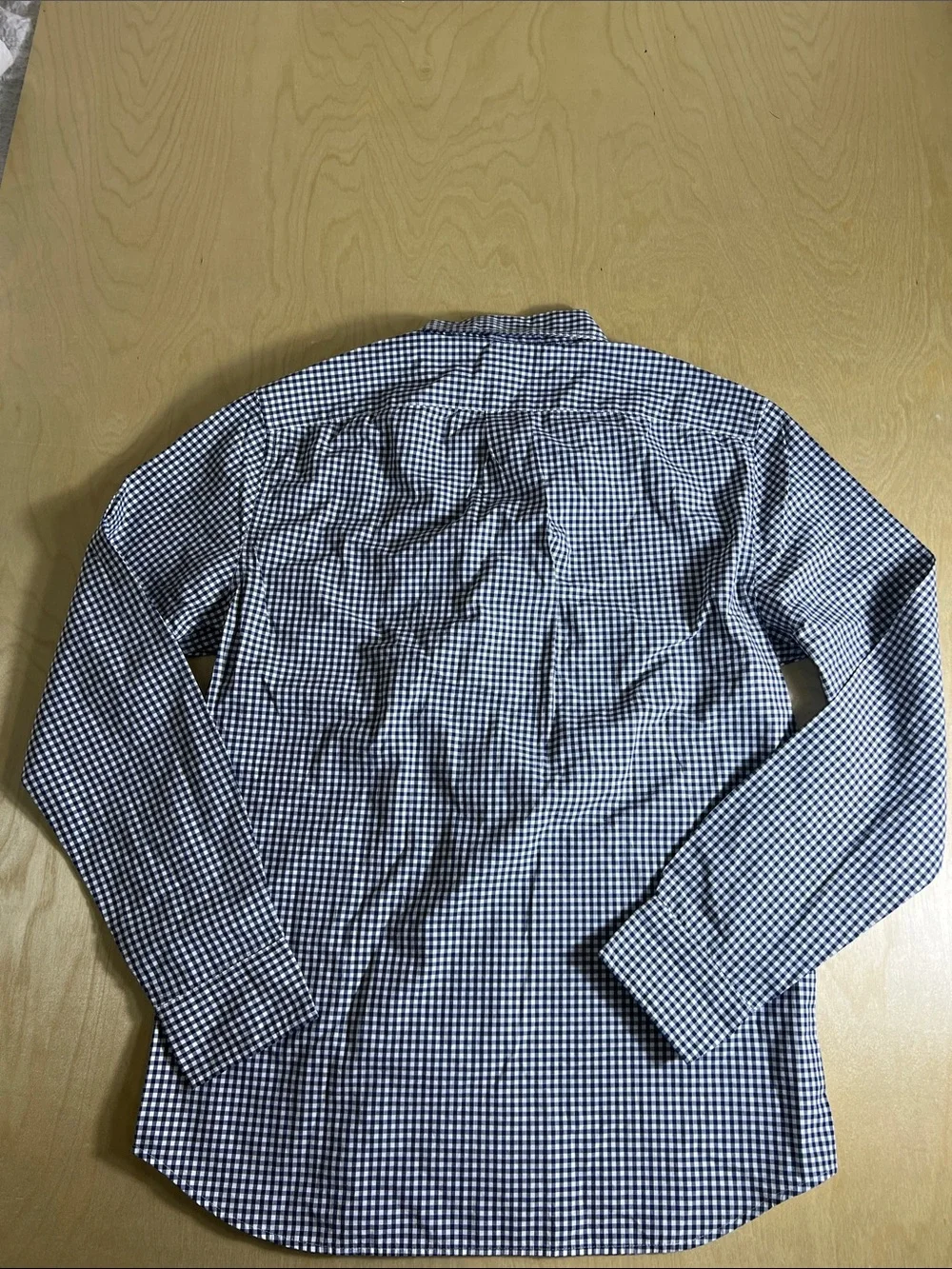 J. Crew slim fit Navy and White Gingham Button-Down Shirt size M